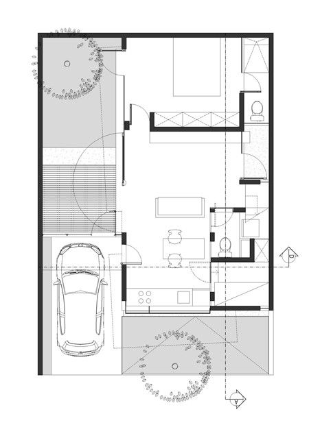 Small House Design Layout, Arch Plan, House Floorplan, Small House Layout, Compact House, House Plans Mansion, Simple House Design, Architectural Floor Plans, Villa Plan