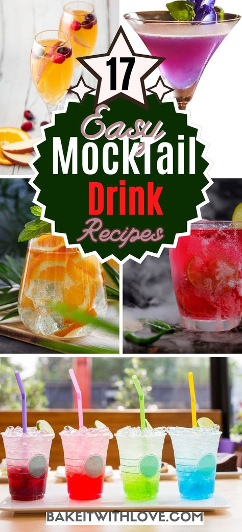 Pin images of multiple different "mocktails" and non-alcoholic drinks. Barista Basics, Best Mocktail, Best Mocktail Recipe, Best Mocktails, Mocktail Party, Easy Mocktails, Mocktail Bar, Easy Mocktail Recipes, Alcohol Free Drinks