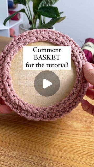 MaCREme | Fiber Artist | Macrame Tutorials on Instagram: "I love using a wooden base to crochet a basket because it really speeds up the process! @mad4macrame created a beautiful kit and free tutorial so you can make one too! I chose the Blush & Beige combo which is just gorgeous 😍  Comment BASKET and I’ll send you the link for the free tutorial + the link for a kit with a discount code!   #Crochet #crochetlove #crochetlover #instacrochet #crocheteira #crochetart #crochetofinstagram #crochetersofig #crochetersoftheworld #crochets #crochetgram #crochetcommunity #crochetfun #crochetproject #crochetinspo #instacrocheting #crochetcrazy #crochetloversofinstagram #crochetforinstagram #crochetstagram #crochetmood #crocheteverything #crochetsofinstagram #basket #baskets" Macrame Basket Tutorial, Crochet A Basket, Macrame Basket, Macrame Tutorials, Fiber Artist, Diy Basket, Crochet Lovers, Macrame Tutorial, Macrame Cord