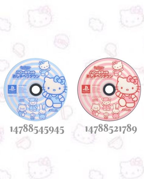 Bloxburg Decal Codes Cds, Hello Kitty Poster Codes For Bloxburg, Cute Bloxburg Summer Houses, Bloxburg Picture Codes Circle, Bloxburg Room Ideas Hello Kitty, Sanrio Roblox Decal Id, Sanrio Codes Bloxburg, Twice Decals Bloxburg, Image Id For Bloxburg Aesthetic