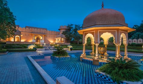 Jaipur Hotel, Bollywood Decor, Oberoi Hotels, Exotic Vacations, Romantic Hotel, Hotel Branding, Indian Restaurant, Indian Architecture, Palace Hotel