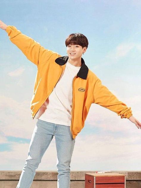 Jungkook In Yellow, Jungkook Jacket, Jungkook Euphoria, Reason Why, Makeup Products, Bts Jungkook, Love It, Women Wear, Bts