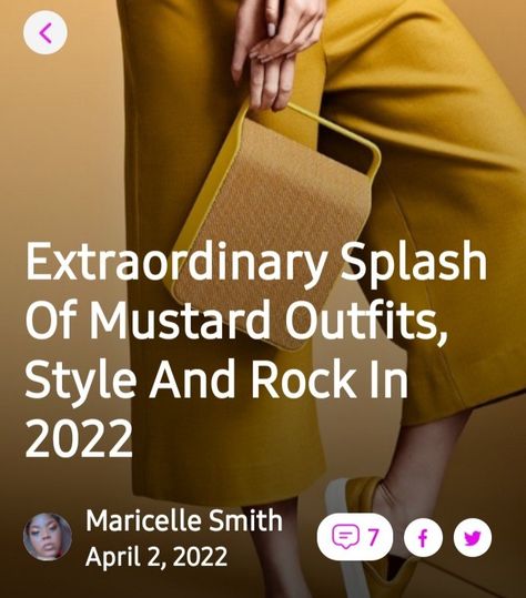 Mustard color
Mustard Outfits
Mustard
Fashion 2022
Mustard fashion 2022
Fashion blog Mustard And Black Outfit, Mustard Color Dress, Attractive Outfits, Mustard Yellow Outfit, Mustard Outfits, Mustard Jumpsuit, Mustard Colored Dress, Mustard Scarf, Mustard Pants