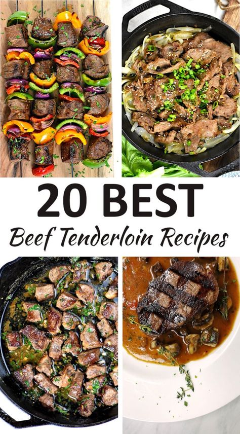 beef tenderloin recipes pin Crock Pot Beef Tenderloin Recipes, Beef Tenderloin Soup Recipes, Recipes Using Beef Tenderloin, Tenderloin Beef Tips Recipe, Beef Tenderloin Dinner Ideas, Sliced Beef Sirloin Recipes, Petite Tender Beef Filet Recipes, Beef Tenderloin Steaks Recipes, Recipes With Beef Tenderloin