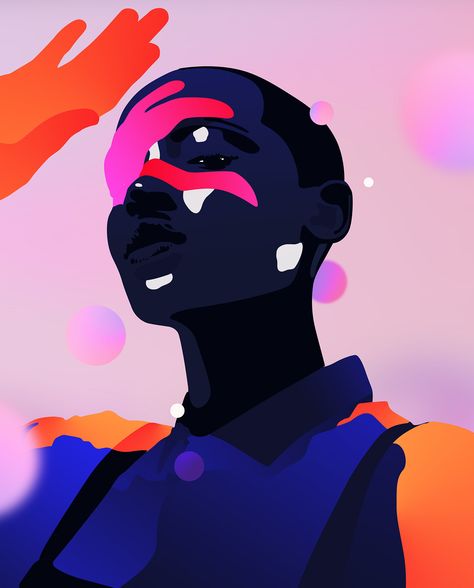 Behance :: Best of Behance Adobe Illustrator Artwork, Afro Ideas, Acrylic Portrait, Positivity Stickers, Tshirt Printing, Instagram Grid, Painting Inspo, Art Portraits, Vector Portrait