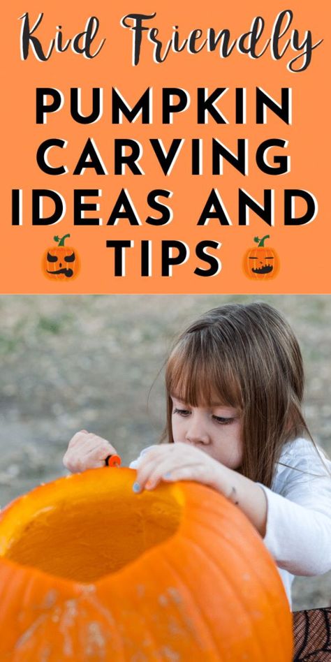 Kids love to carve pumpkins – but it can be a bit non-kid friendly at times. Here are some of the best ideas for pumpkin carving for kids and toddlers! Pumpkin Carving For Kids, Pumpkin Carving Ideas For Kids, Pumpkin Decorating Party, Pumpkin Carving Idea, Halloween Pumpkin Carving, Babys 1st Halloween, Pumpkin Carving Party, Creative Pumpkin Carving, Amazing Pumpkin Carving