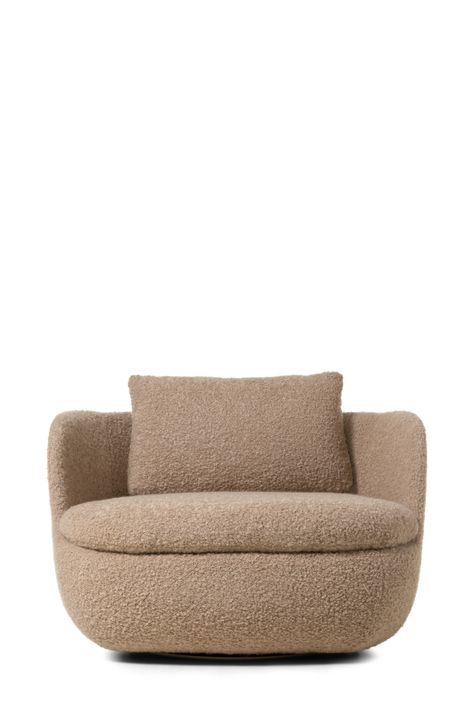 The Bart Armchair brings a friendly sort of grandeur to your home. This single-seater does the rounded shapes of the Bart family even more justice, especially with the optional swivel foot that makes a circular motion. Having a conversation or to inspired to sit still? Swivel your Bart Armchair around and enjoy another point of view! If […] Round Swivel Chair, Modern Sofa Living Room, Modern Home Furniture, Modern Lounge Chairs, Modern Lounge, Swivel Armchair, Sofa Sale, Sofas And Chairs, Swivel Chair