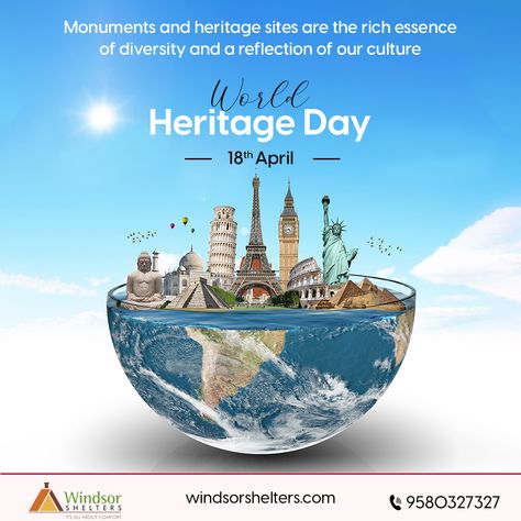 World Heritage Day World Heritage Day Poster, World Heritage Day, Heritage Day, E Day, Poster Drawing, Creative Posters, Heritage Site, World Heritage, Art Sketches