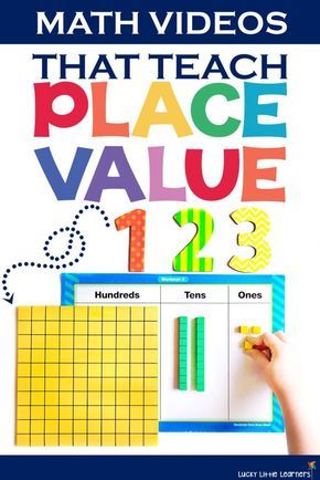 This is a great collection of math videos that help to teach our students place… Teach Place Value, Place Value Activities, Math Place Value, Math Number Sense, Math Intervention, Math Strategies, Math Time, Second Grade Math, Math Methods