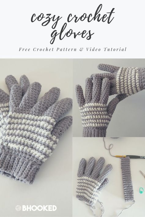 Santa Crochet, Crochet Gloves Free Pattern, Crochet Mittens Free Pattern, Crochet Wrist Warmers, Crochet Mittens Pattern, Glove Pattern, Crochet Gloves Pattern, Simple Stitch, Fall Crochet Patterns