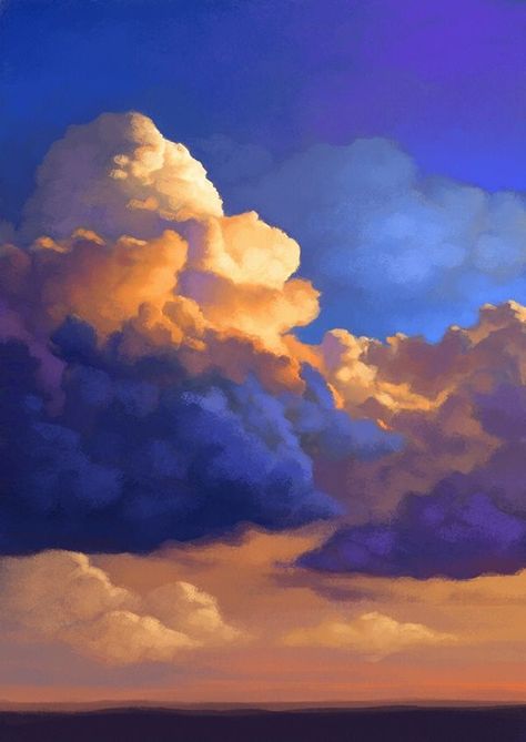 Cloud Paintings, Clouds Abstract, Clouds In The Sky, Simple Canvas Paintings, Cloud Art, Digital Paintings, Sky Painting, Simple Acrylic Paintings, Cloud Painting