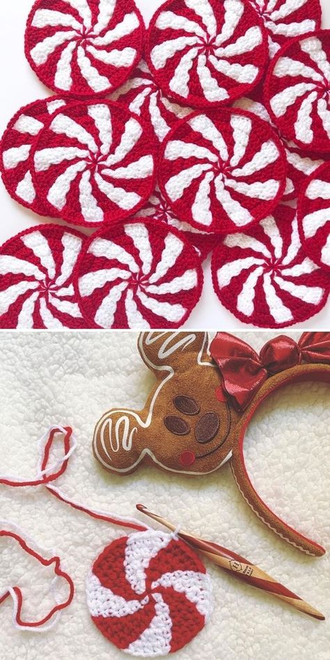 Quick Roundup - Peppermint Crochet Blanket Ideas | Crochetpedia Crocheted Peppermint Coasters, Crochet Peppermint Granny Square, Crochet Peppermint Blanket, Peppermint Candy Crochet Blanket, Crochet Christmas Peppermint, Peppermint Blanket Crochet Pattern, Christmas Tree Skirts Crochet Patterns Free, Crochet Peppermint Afghan, Peppermint Crochet Blanket