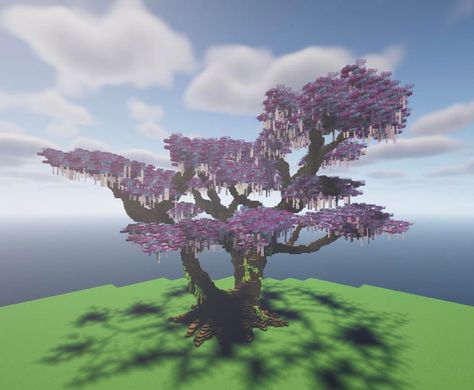 Made this big sakura tree🌸 : Minecraftbuilds Minecraft Giant Tree Build, Giant Tree Minecraft Tutorial, Minecraft Trees Design Big, Minecraft Giant Cherry Blossom Tree, Large Custom Tree Minecraft, Minecraft Giant Tree Blueprint, Big Tree Minecraft Build, Big Cherry Blossom Tree Minecraft, Minecraft Big Tree Design