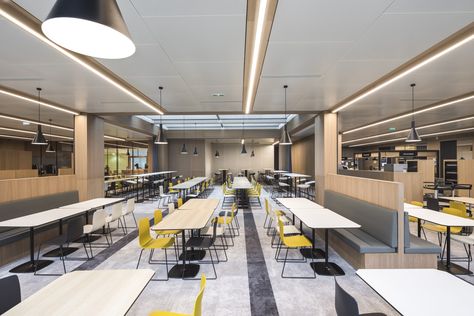 Canteen Design, Cafeteria Design, Interior Design Restaurant, Auditorium Design, Factory Interior, Decoration For Ganpati, Hall Furniture, School Interior, Studio Interior Design