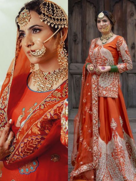 Orange Lengha, Rust Orange Dress, Rakulpreet Singh, Suit Bride, Latest Bridal Dresses, Suits Design, Punjabi Suit, Embroidery Suits Design, Sewing Embroidery