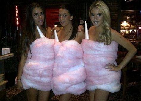 15 Best Homemade Food Costumes For Halloween Cotton Candy Costumes, Anything But Clothes Party, Abc Costumes, Cotton Candy Costume, Anything But Clothes, Abc Party Costumes, Candy Costume, Abc Party, Candy Costumes