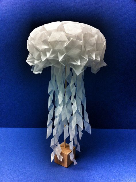 Jellyfish - Gift Of Arts by Beth's Origami Origami Sea Creatures, Origami Jellyfish, Best Origami, Origami Cube, Sea Creatures Art, Origami Paper Folding, Underwater Theme, Origami Fish, Origami And Kirigami