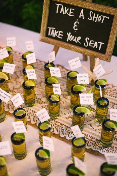 Boda Mexicana, Stella York, Wedding Fun, Take A Shot, Wedding Table Settings, Seating Chart Wedding, Wedding Seating, Cheap Wedding, Greenery Wedding