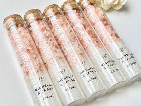 Salt Favors Wedding, Bridal Shower Bath Salt Favors, Bath Salts Favors, Bath Salts Party Favors, Boho Bridal Shower Favors, Boho Baby Shower Favors, Bridal Shower Gifts For Guests, Bath Salt Favors, Salt Favors