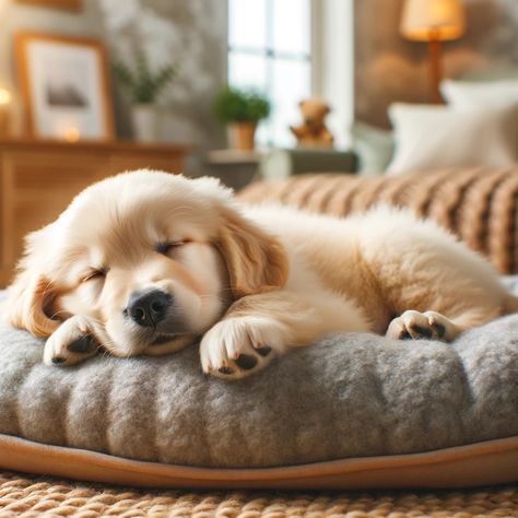 Daily Puppy Tip for June 30th: Quality sleep is crucial! 🛏️🐾 Ensure your Golden Retriever puppy has a quiet and comfortable place to sleep. Proper rest is essential for their growth and well-being. #PuppyTips #GoldenRetriever #QualitySleep Sleeping Puppy, Puppy Sleeping, Golden Retriever Baby, Dog Sleep, Cute Golden Retriever, Truly Scrumptious, Puppies Tips, Sleeping Animals, Dog Sleeping