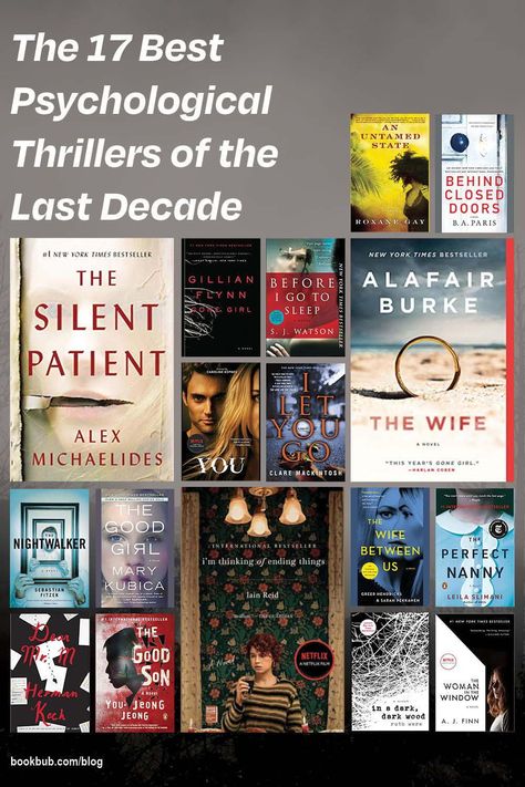 Here's our list of ranked psychological thrillers published in the last decade. #books #thrillers #psychologicalthrillers Psychological Books Novels, Psychological Novels, Thrillers Books, Book Ideas To Read, Best Thriller Books, Thriller Book Recommendations, 90s Thriller Movies, Psychological Thriller Book Recommendations, Psychological Thriller Books