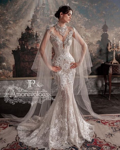 JoliPoli Couture | Gorgeous like a queen❤️ #weddingdress #luxurywedding #royalwedding #prewedding #ceremony #jolipoli #amorevolouscollection #amorevolous… | Instagram Mermaid Bride Dress, Bride Dress Long, Mermaid Bride Dresses, Mermaid Bride, Beaded Lace Wedding Dress, Different Wedding Dresses, Long Bridal Gown, Romantic Wedding Dress, Wedding Dress Bustle