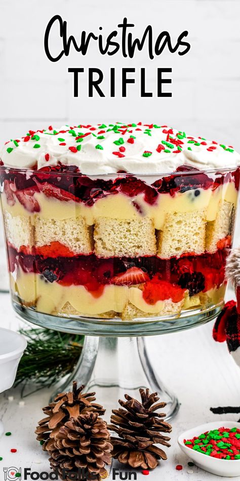 Eggnog Trifle, Mascarpone Custard, Christmas Trifle Recipes, Trifle Bowl Recipes, Trifle Cake, English Trifle, Trifle Dessert Recipes, Christmas Trifle, Raspberry Jelly