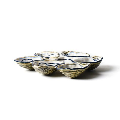 Coton Colors Oyster Half Dozen Divided Serving Dish | Wayfair Oyster Plates, Matching Accessories, Summer Parties, Ginger Jars, Serving Piece, A Bowl, Serving Dishes, Bath Accessories, Dining Experiences