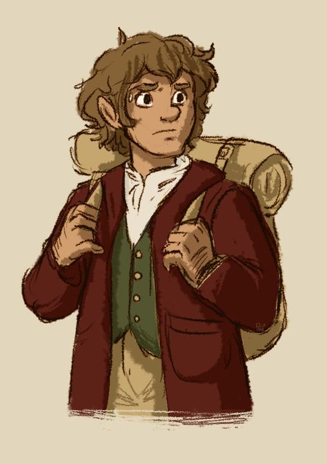 Bilbo by StressedJenny on deviantART Bilbo Baggins Sketch, Bilbo Drawing, Bilbo Baggins Drawing, Bilbo Baggins Fanart, Bilbo Fanart, Beorn Hobbit, Hobbit Bilbo, Hobbit Art, Lotr Art