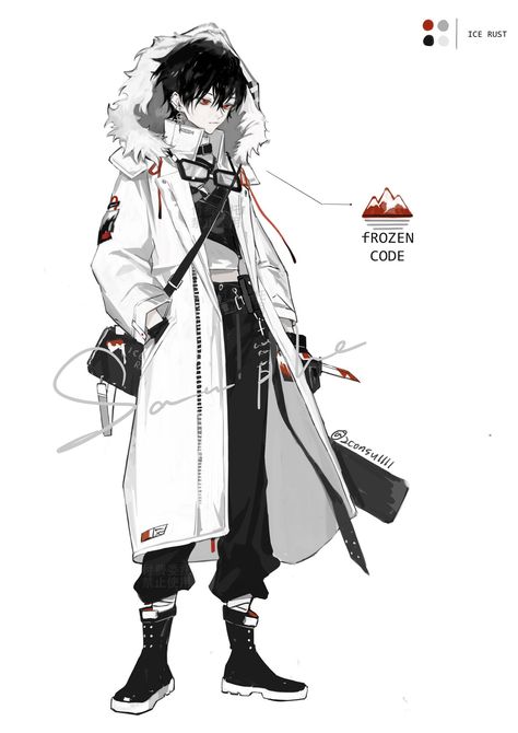 Techwear Character Design, Techwear Anime, Anime Techwear, Drawing Anime Clothes, Character Design Male, 영감을 주는 캐릭터, Character Design References, Character Outfits, Anime Outfits