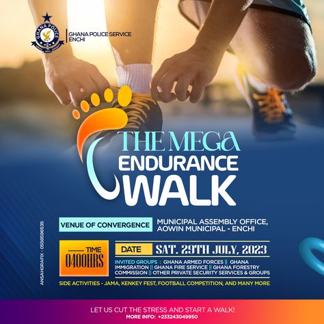 Health Walk Flyer Design, Citation Design Graphic, Walk Flyer Design, Health Walk, Health Flyer, Marathon Poster, Marathon Posters, Walking For Health, Church Media Design