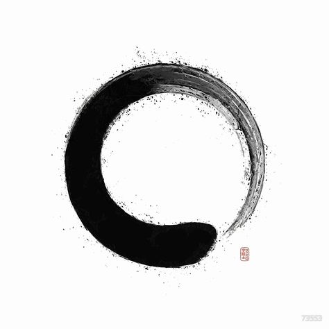 "Ensō Splash" by 73553 | Redbubble Japanese Symbols Tattoo, Small Japanese Tattoo, Zen Tattoo, Logo Rond, Zen Symbol, Karma Tattoo, Circle Tattoos, Person Drawing, Asian Tattoos