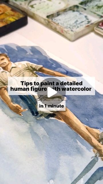 Irshad Ahmad Ansari on Instagram: ""🎨 Unlock the Secrets of Watercolor human figure!  Join me on a creative journey as we unveil the step-by-step process of painting a detailed human figure.  🖌️ Which step intrigues you the most?  Share in the comments! 👇  #watercolorportrait #artisticjourney #creativeprocess #stepbystepart #artisticcommunity #watercolormasters #interactiveart #joinusonthejourney #figuredrawing #figurepainting #humanfigure" Watercolor Portrait Painting, Step By Step Watercolor, Learn Watercolor, Human Figures, Watercolor Tips, Trending Art, Painting People, Interactive Art, Happy Paintings