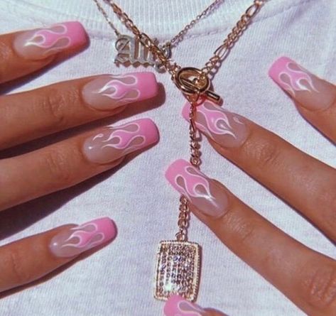 iconic fashion on Twitter: "Details… " Ombre Nail Design, Pink Flames, Baby Boomers Nails, Gel French Manicure, Cow Nails, Galaxy Nails, Valentine Nails, Nail Design Inspiration, Kawaii Nails