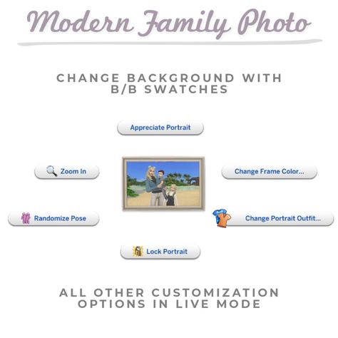 RAVASHEEN - Modern Family Portrait Outfit Categories, Sims 4 Nails, Sims 4 Family, Play Sims 4, The Modern Family, Custom Photo Frames, Family Photo Frames, Play Sims, Sims 4 Gameplay