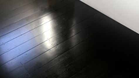 black stained jarrah floorboards Jarrah Floorboards, Black Floorboards, Dark Floorboards, Hallway Panelling, Hardwood Flooring Ideas, Timber Floors, Bedroom Renovation, House And Home, Smart Ideas