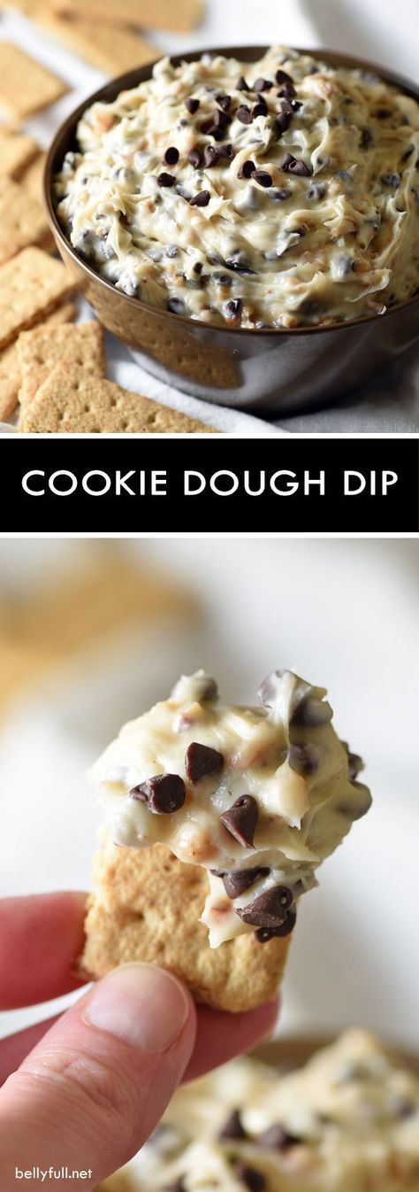 This cookie dough dip is best cold dessert appetizer, made with chocolate chips, toffee bits, and no egg. Whip up a batch in just 10 minutes! Cookie Dough Dip Recipe, Easy Cookie Dough, Cookie Dough Dip, Holiday Sweets, Cheesecake Dip, Sweet Dips, Brownie Desserts, Toffee Bits, Cold Desserts