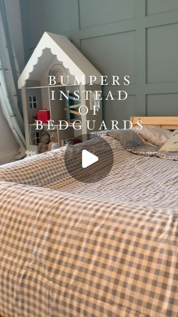 My.cup.of.countryside on Instagram: "B E D ✨ B U M P E R S

One of my most asked questions is about the under the sheet bed bumpers! One of my most successful toddler purchases 🙌

They work by sitting under the fitted sheet and when your toddler or child (or whoever!) rolls into it, it’s enough to let them know they’re near the edge but soft enough not to waken them. Perfect! The link to the bumpers is in my Amazon Storefront in my bio! 🥰

Some disclaimers (🙄)

- the boys are over 2 so the bed is perfectly fine at the wall.
- the edges of the wooden imbed are protected in clear, soft edge and corner protectors
- for sleep, there are cushions put on the wall side to protect from head banging 
- the bumpers are not supporting the body or specifically the spine so will not effect developme Sheet Bed, Bed Bumpers, Most Asked Questions, Instagram B, Corner Protectors, Amazon Storefront, Side Wall, D B, The Boys