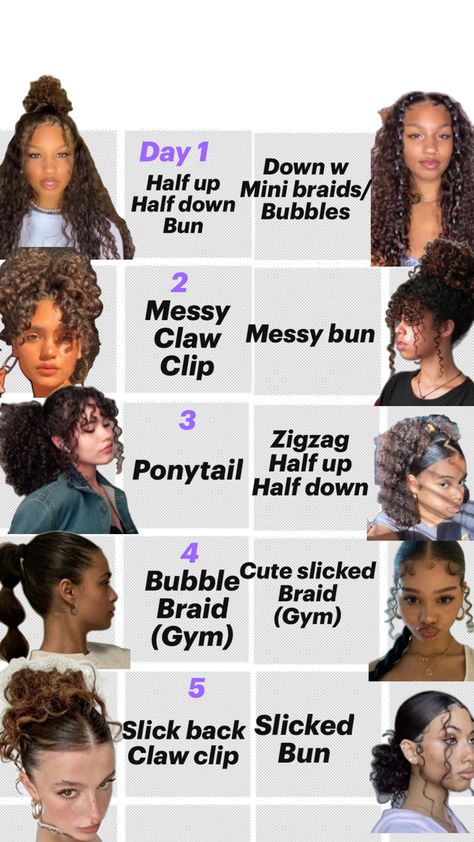 Skl Hairstyles, Quick Curly Hairstyles, Parting Hair, Peinados Hair Styles, Mixed Curly Hair, Easy Hairstyles For Thick Hair, Quick Natural Hair Styles, Cute Curly Hairstyles, Curly Hair Styles Easy