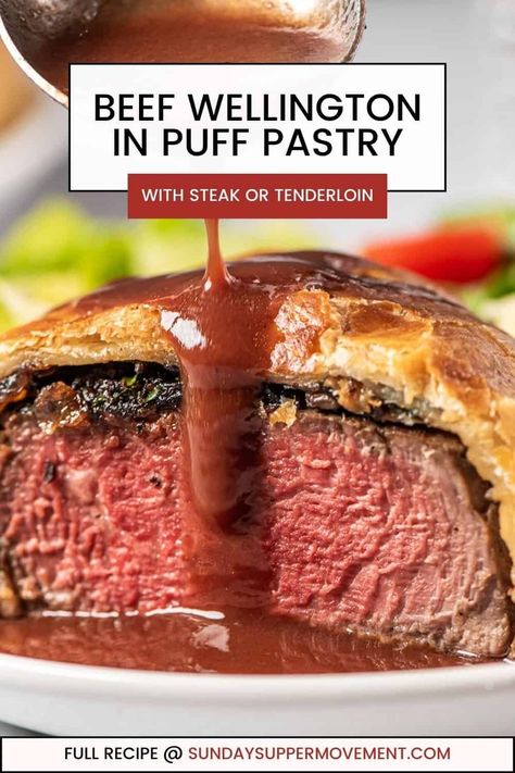 Beef Wellington Sauce Recipe, Sauce For Beef Wellington, Beef Wellington Sauce, Espagnole Sauce, Beef Main Course, Prime Rib Sauce, Easy Beef Wellington, Wellington Recipe, Beef Meals