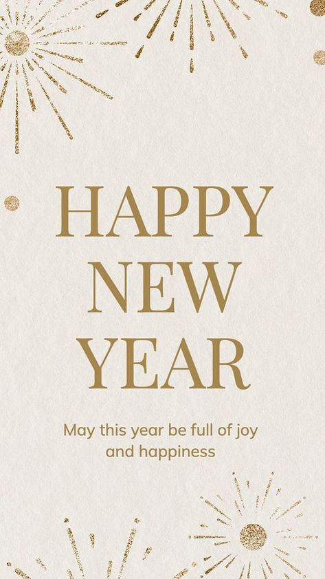 Happy New Year Facebook story template | free image by rawpixel.com / Benjamas New Year Story Template, New Year Card Messages, Happy New Year Template, Happy New Year Facebook, Guided Reading Table, New Year Invitation, Facebook Story, Diwali Decorations At Home, Reading Table