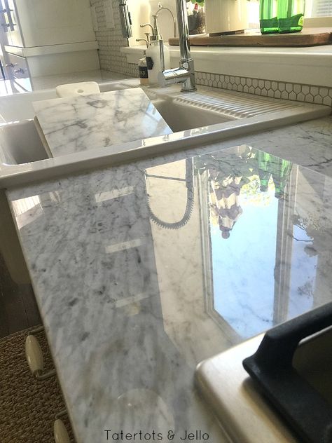 How to Restore Marble Countertops and Get Stains Out Cleaning Marble Countertops, Marble Granite Countertops, Marble Restoration, Marble Bar Top, Cleaning Marble, White Marble Sink, Kitchen Slab, Marble Counters, Marble Bar