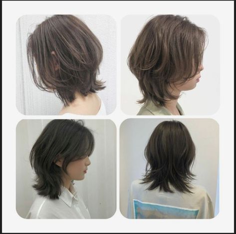 Short Haircut For Small Face, Long Neck Haircut, Short Wolfcut Girl, Wolfcut For Round Face, Short Hair Styles For Chubby Faces, Korean Haircut For Chubby Face, Wolf Cut Hair Corto, Short Hairstyle For Chubby Face, Short Haircut For Chubby Face