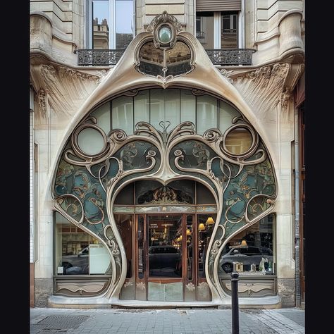 Art Nouveau Building, Art Nouveau Design Interior, Art Nouveau Arquitectura, Art Deco Exterior, Art Nouveau Pattern, House Sketch, Abstract Face Art, Art Nouveau Architecture, Cool Doors