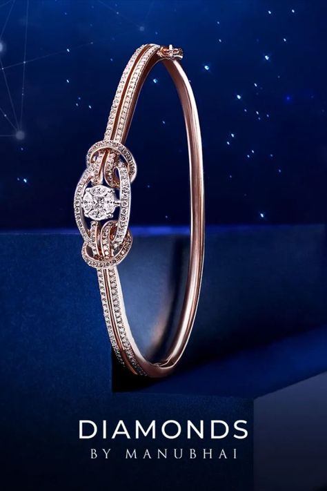 Add a Touch of Celestial Elegance to Your Wardrobe with Our Diamond Bracelet. #RaisonDetre Latest Diamond Bracelet Designs, Diamond Bracelets Wedding, Manubhai Jewellers, Antique Gold Bracelet, Neck Pieces Jewelry, Diamond Bracelet Design, Designer Diamond Jewellery, Beautiful Wedding Rings, Bracelet Design