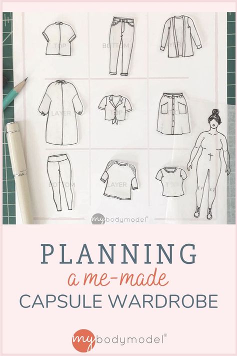 Sew Your Own Capsule Wardrobe, Handmade Capsule Wardrobe, Sew Capsule Wardrobe, Seamwork Design Your Wardrobe, Sudoku Packing, Sewing Worksheets, Sewing Planner, Fashion Library, Sewing Journal