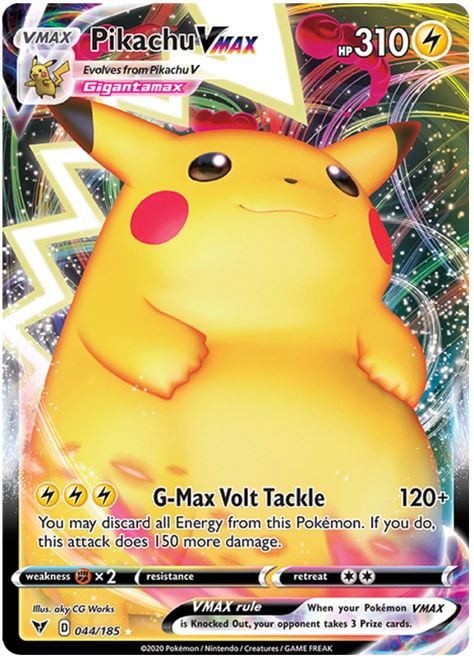 Pikachu VMAX - Vivid Voltage #44 Kartu Pokemon, Real Pokemon, Pikachu Pikachu, Cool Pokemon Cards, Pokemon Nintendo, Pokemon Card Game, Collectible Trading Cards, Pokemon Trading Card Game, Pokemon Trading Card