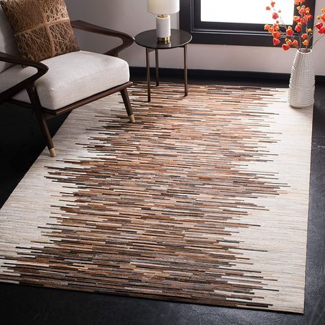 Amazon.com: SAFAVIEH Studio Leather Collection 3' x 5' Ivory / Brown STL814A Handmade Mid-Century Modern Leather Area Rug : Everything Else Cow Skin Rug, Patchwork Cowhide Rug, Leather Rug, Hide Rug, Cowhide Rug, Patchwork Rugs, Cow Hide Rug, Brown Area Rugs, Online Home Decor Stores