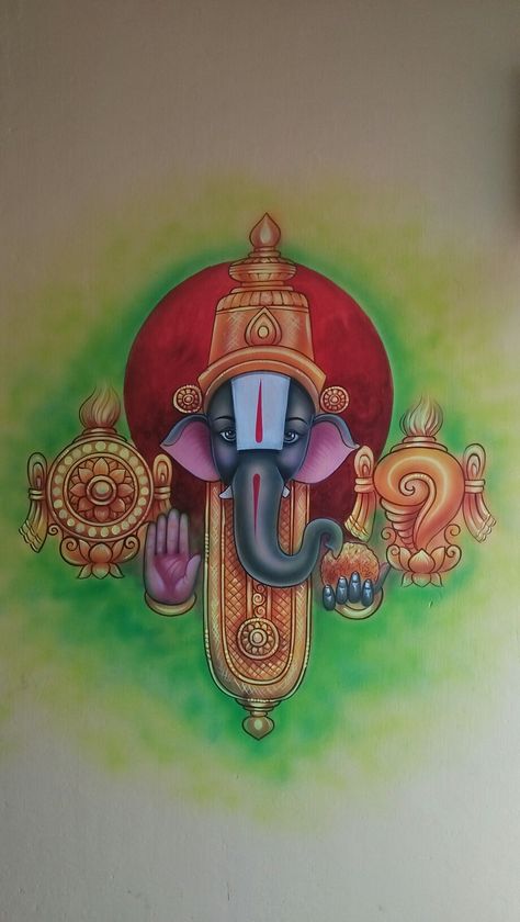 Balaji Painting, Ganapati Painting, Marriage Painting, Wedding Art Painting, Ganesh Painting, Ganesha Artwork, Ganesha Drawing, Ganesh Art Paintings, Durga Painting