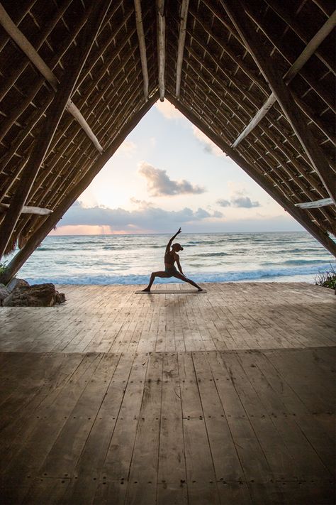 Tulum Yoga, Yoga At The Beach, Beach Yoga Studio, Ocean Yoga, Yoga On The Beach, Beach Gym, Beach Spa, Six Senses, Yoga Beach